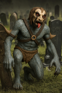 Cinematic 3D render of the Winter Ghoul, featuring frost-bitten skin textures and tattered northern furs.