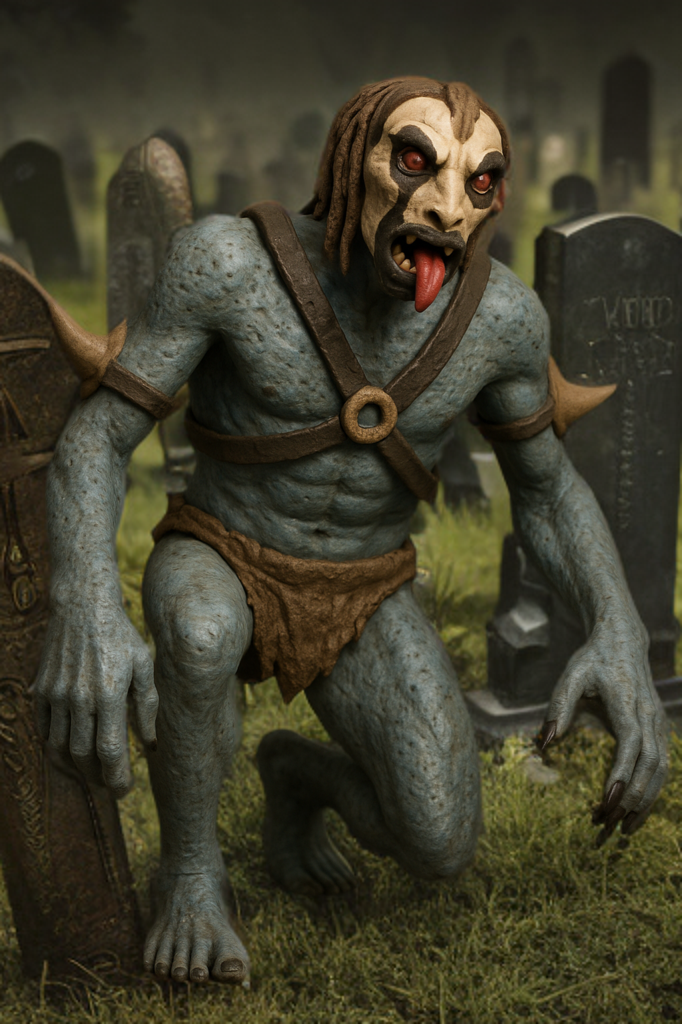Cinematic 3D render of the Winter Ghoul, featuring frost-bitten skin textures and tattered northern furs.