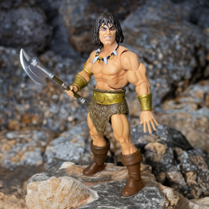 Conan the Barbarian ready for battle.