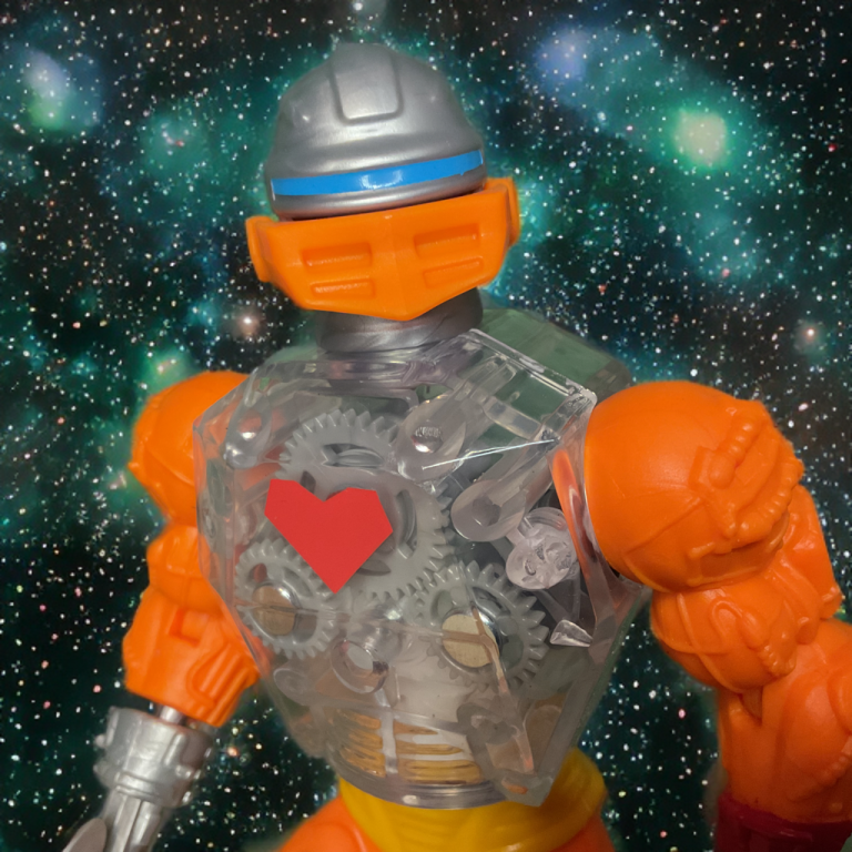 A versão em quadrinhos do Roboto das origens do MOTU.
