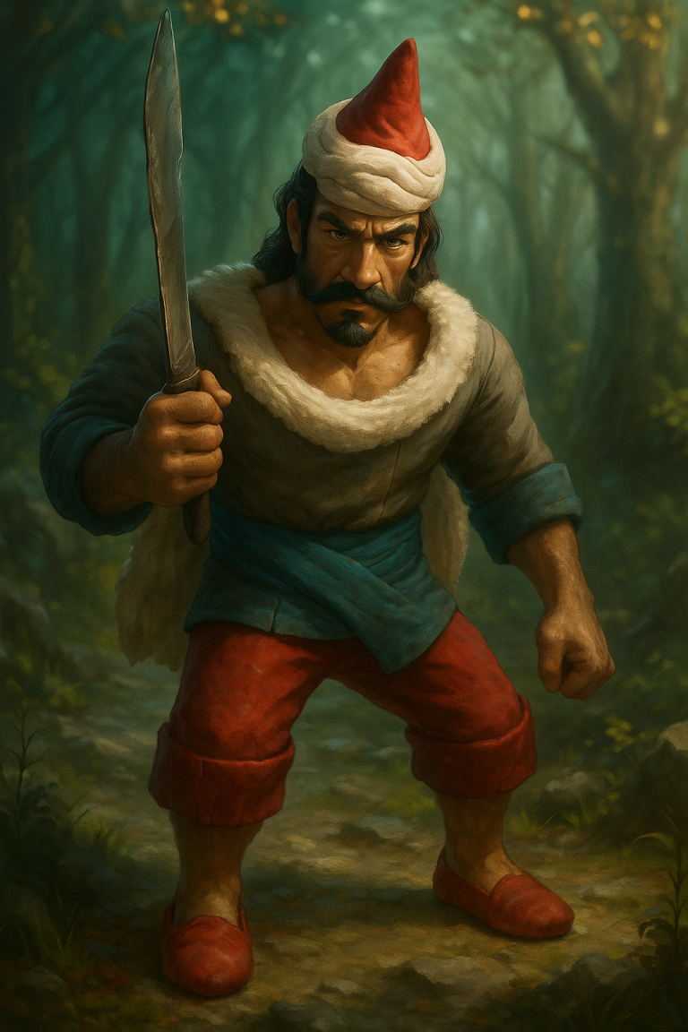 3D render of Batu Yilmaz, a nomadic warrior character for Quest for Kimel Drago.