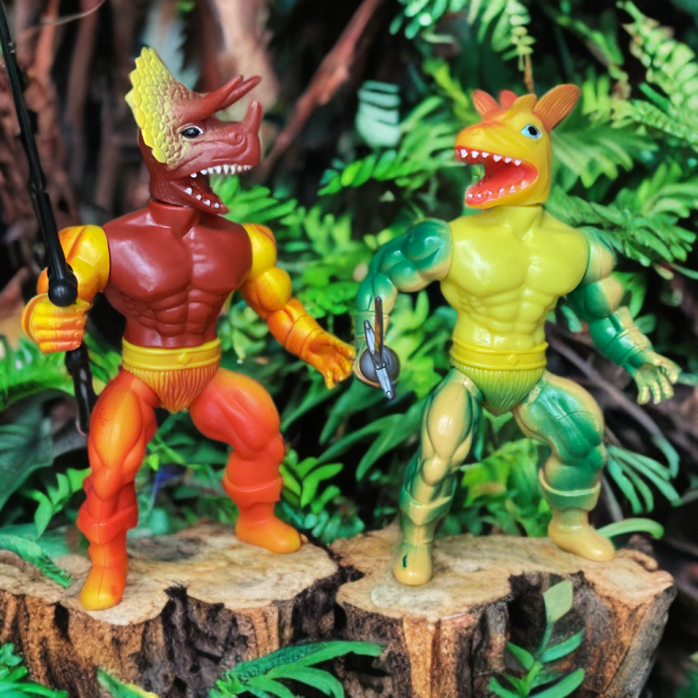 Guana and Zardus, summoned by Deimos, attack Arak from behind in the dense forest setting.
