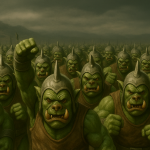 La horde de Troglodytarum, qui manie des armes rudimentaires, se rassemble sous des bannières d'os et se cache dans les Gravelands, Gulik Horridus les ralliant à la guerre.