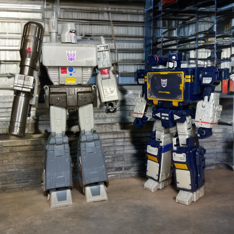Megatron with ever loyal servant Soundwave.