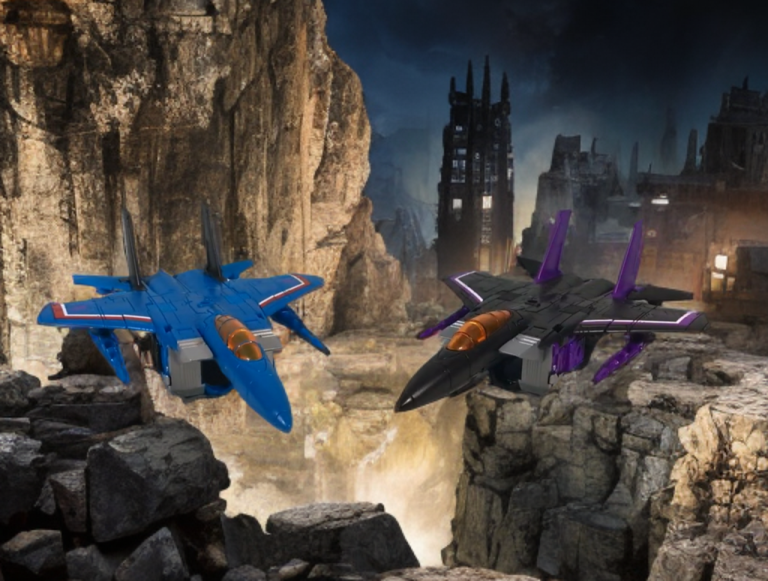 Thundercracker and Skywarp in the sky