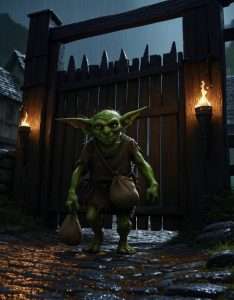 A portrait of a goblin thief.