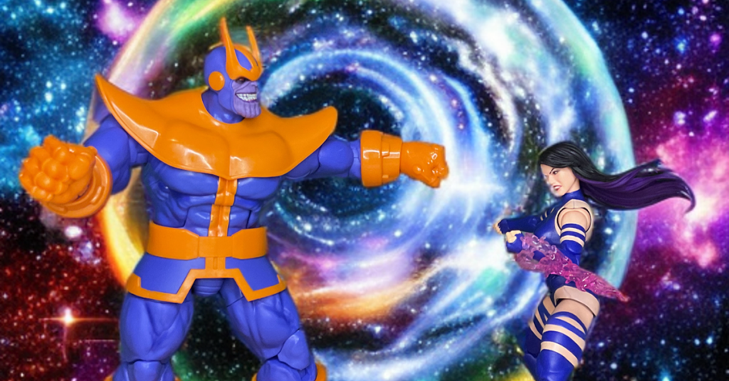 Lies mehr über den Artikel Marvel Legends Series Gamerverse Psylocke vs. Thanos