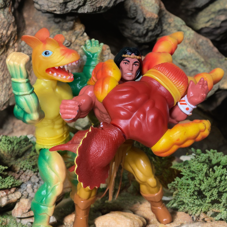 Dynamic counterattack image: Arak overpowering the retreating Gauna and Zardus.