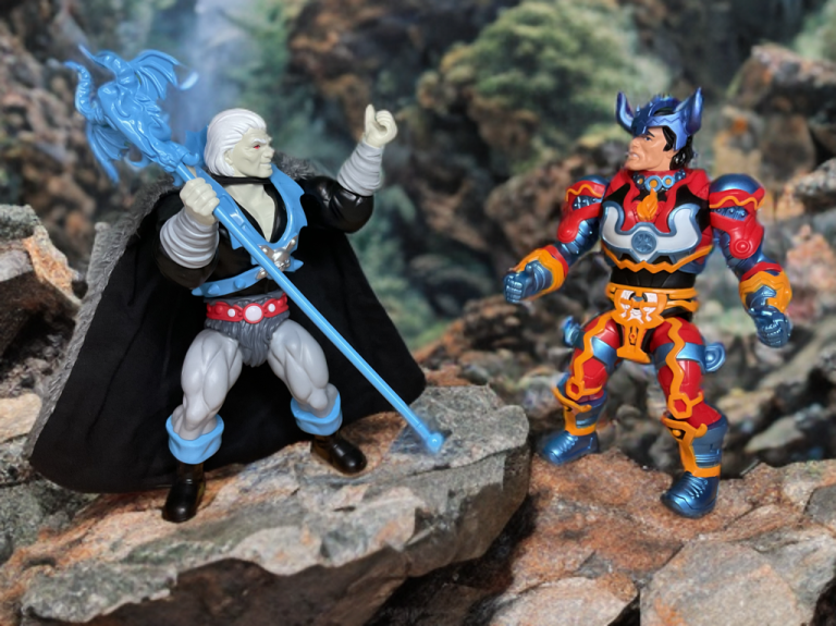 Image of Oskuro facing Barbaro in Divine Armor at an obsidian altar in Dragonore photos.