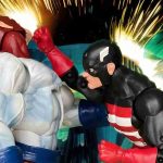 Image of U.S. Agent triumphant over Piledriver in a legendary duel.