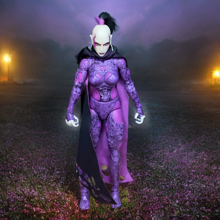GI Joe Classified Series Cobra-La Pythona action figure posed in the foggy, surreal Cobra-La.