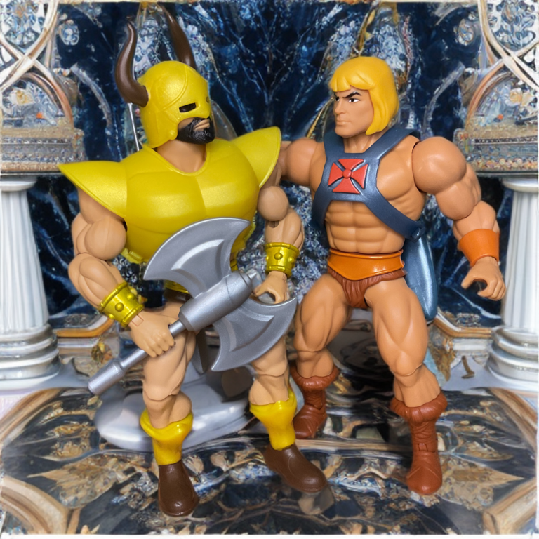 Kol-Darr and He-Man in an Eternian palace.
