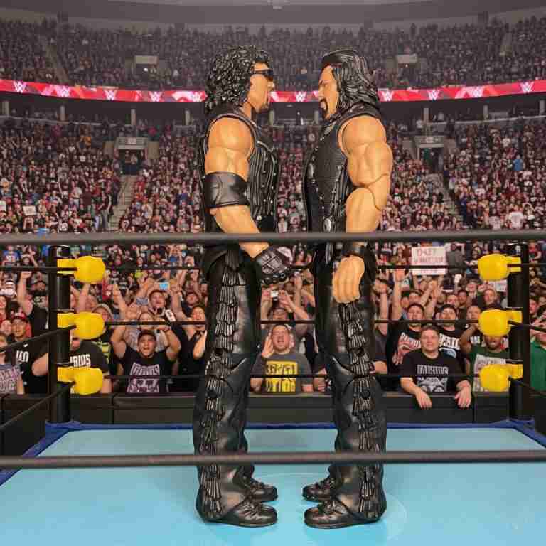 Legendary Diesel action figures in a ring face-off.