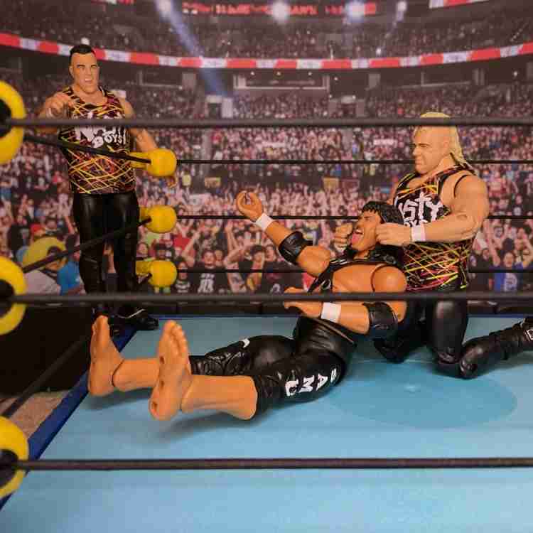Knobbs aplica uma chave de queixo invertida em Samu.