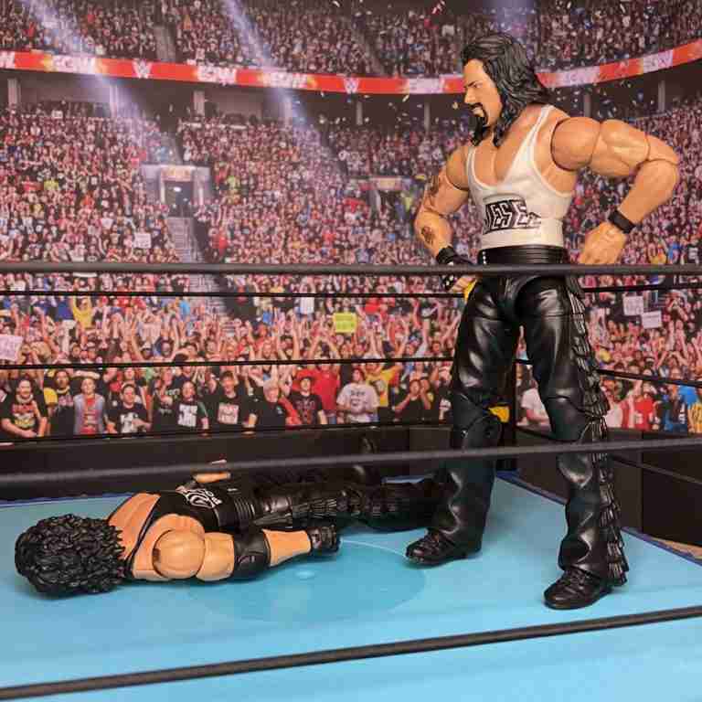 Big Daddy Cool Diesel action figure victorious in a toy ring.