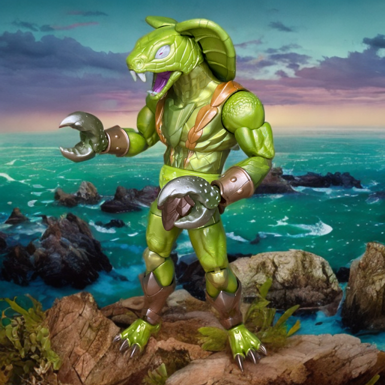 Camo Khan standing at the edge of the ocean with pink clouds over the horizon.