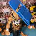 Samu with a chair shot on Brian Knobbs.