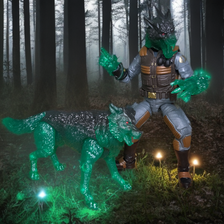 Night-time display of Ghost Viper squad with glowing effects and D.I.R.E. Beasts ready to induce mass hysteria