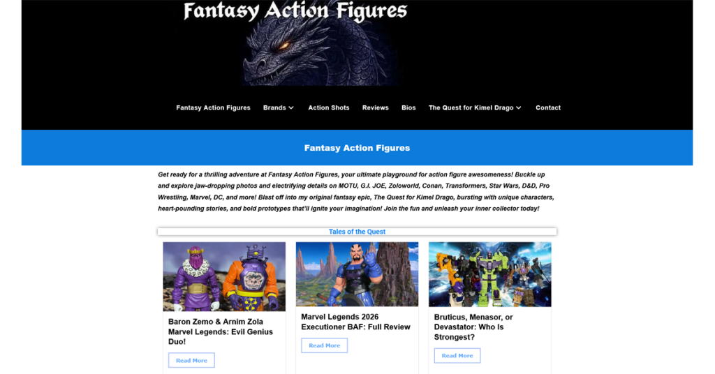 Read more about the article How I Created an Action Figure Website: Fantasyactionfigures