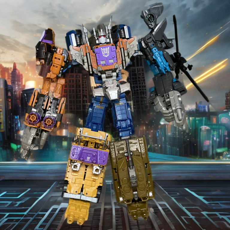 Bruticus stands undefeated in a futuristic style city.