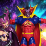Deathbird and Gladiator among cosmic nebula.